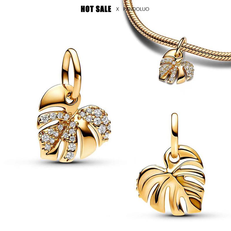 New In Heart Shaped Rose Gold Dangle Charm Beads Fits Bracelet Bangle Necklace Women Luxury Diy Jewelry Party Festival Gift