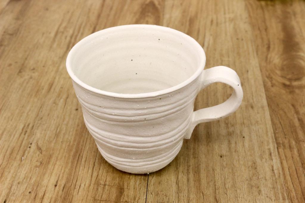 Castle Enterprise Mino Ware Japanese Cafe Series Shiosai [Mug] White Bizen, Set of 10