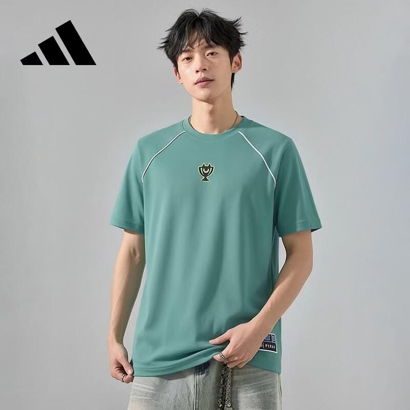 Мужская дышащая футболка Adidas для активного отдыха и спорта L