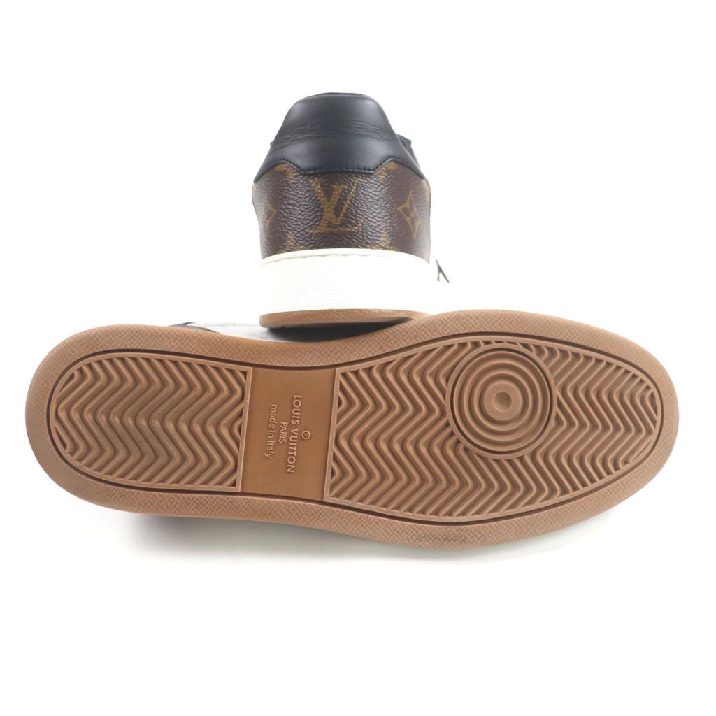 Tolle LOUIS VUITTON Low-Cut-Sneakers Linie Rivoli Schwarz weiß braun Monogramm Herren 7.5 Gebraucht
