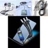 Transparent Fast Charging 3-in-1 Braided Cable With Led Indicator For Huawei Apple Android 100w