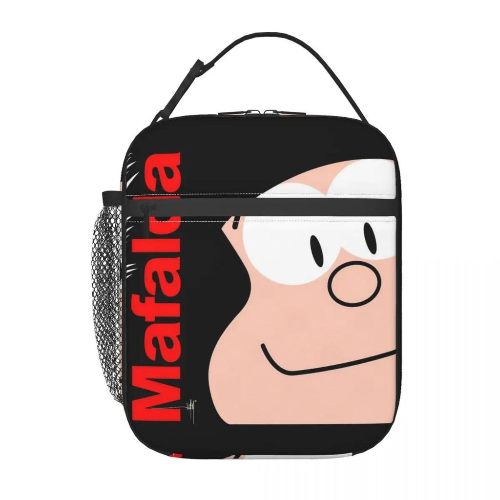 Insulated Lunch Bags Mafalda Comics Human Merch Cartoon Food Box INS Trendy Cooler Thermal Bento Box For School