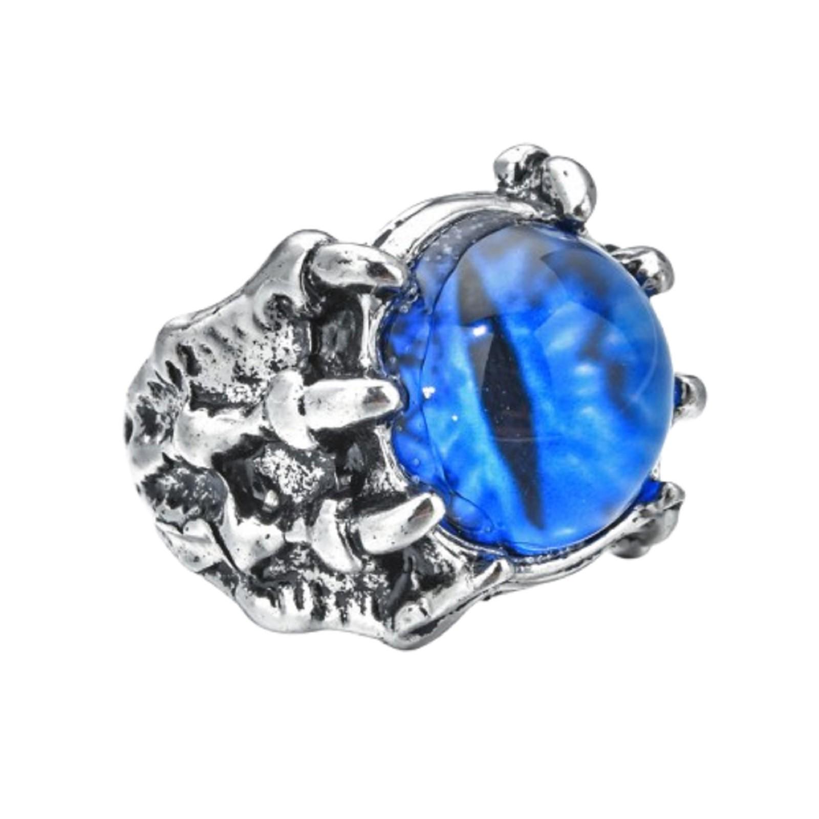 

Крутое кольцо с когтями дракона Eagley Claws Eye Ring, индивидуальное панк-кольцо Devil Eye Open Ring для мужчин и женщин в стиле ретро, ювелирные изделия для рук One Size синий