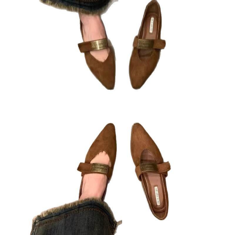 Soft-soled Mary Jane Women's Shoes Inner Height Increase Flats Retro Single Shoes Single Shoes Shoes 2025 Spring and Autumn