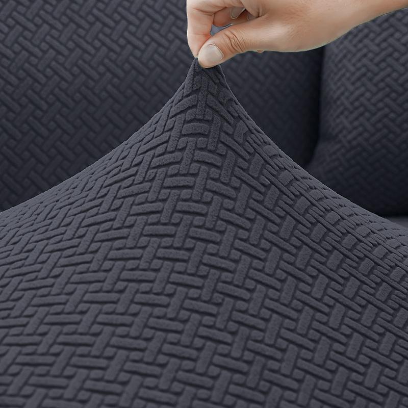 1 PC Jacquard Sofa Slipcover Twill Pattern Elastic Sofa Covers Furniture Protector For Bedroom Office Living Room Home Decor
