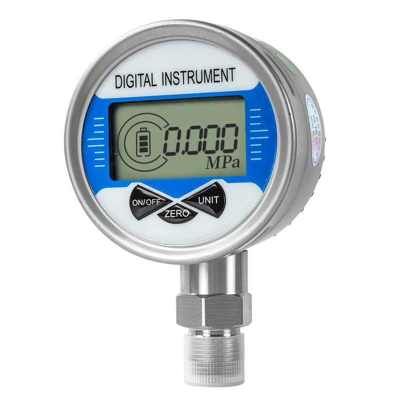 G1/4 Thread 0-400bar Pressure Measurement Gas Water Air Fuel 60mm Dial 0-30Mpa 0-40Mpa 0-60Mpa Radial LCD Display Pressure Gauge