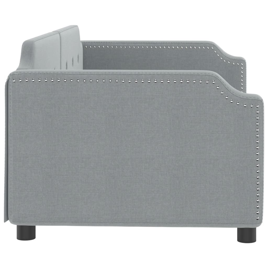 Daybed Light Grey 80x200 Cm Fabric