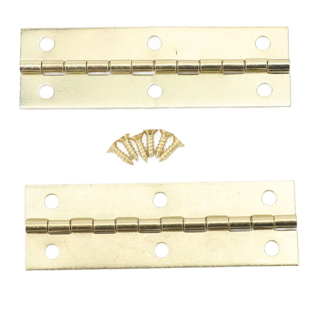 20 Set Back Flip Hinge Iron Retro Folding Butt Hinge for Cabinet Furniture 75x25mm Yellow