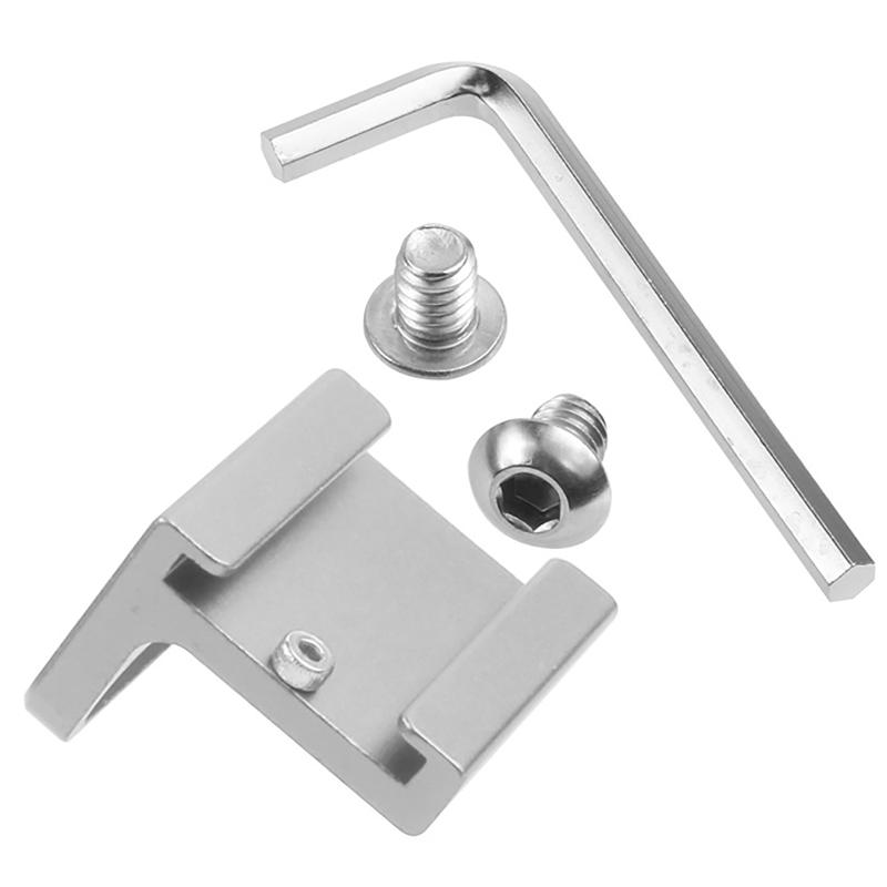 Camera Cold Shoe Mount Adapter 90 Degree Angled for DSLR Attach to Side Cage Connector Quick Release L Bracket Plate