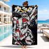 Robotic Warrior Design Beach Towel, Microfiber Beach Towel, Perfect For Pool, Beach, Travel, Home Decor Beach Party Fan gifts