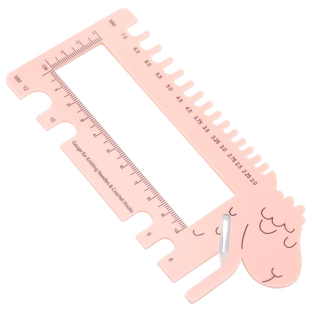 Lineal Kunststoff Schafe Form Häkeln Pullover Stricken Thread Gauge Messung Weben Hilfswerkzeug