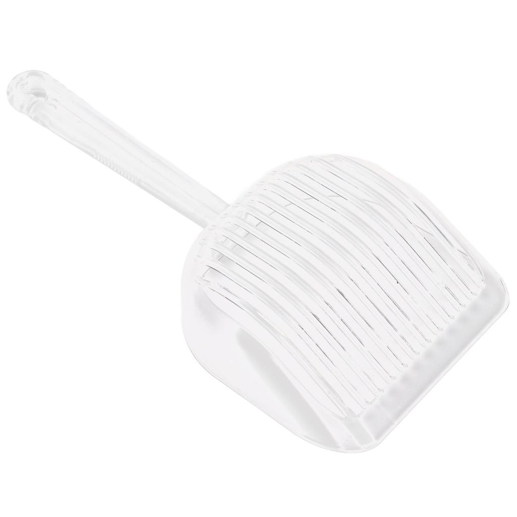 Cat Litter Scoop ABS 5mm Spacing Filtering Design Cat Poop Shovel with Ergonomic HandleTransparent Crystal Style