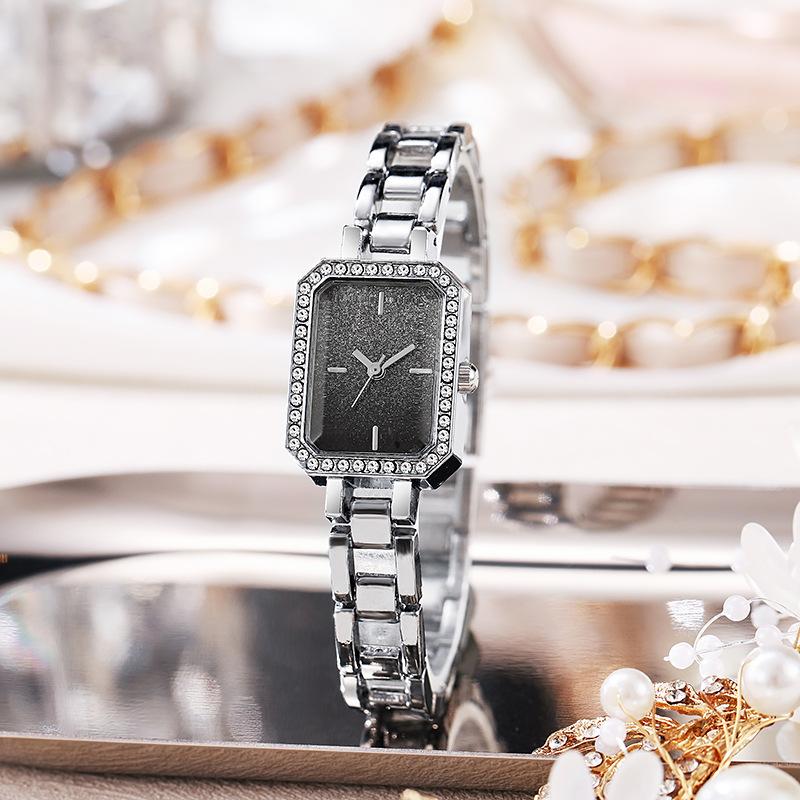 Luxury Ladies Brand Watches Fashion Dresses Square Watch Crystal Women Steel Quartz Wristwatch Clock Montre Femme Dropshipping
