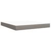 Box Spring Bed with Mattress Taupe 180x200 Cm Fabric