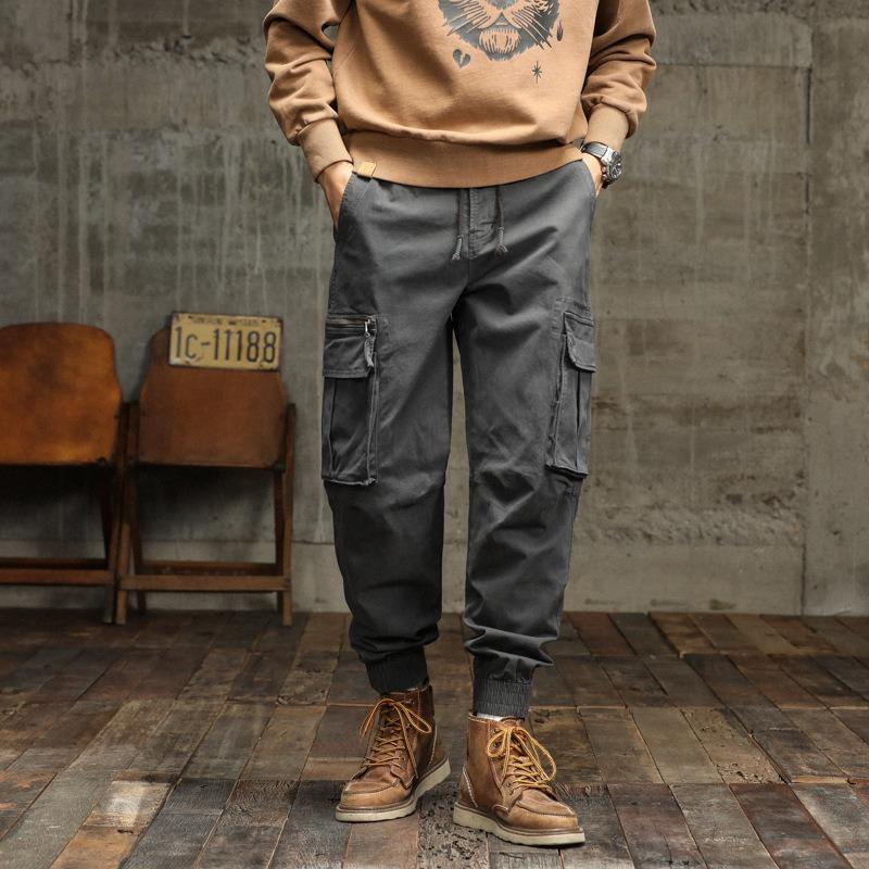 Overalls Thick Men's New Casual Pants Thickened and Velvet Men's Pants Winter High-end Men's Pants Trendy Men's Pants