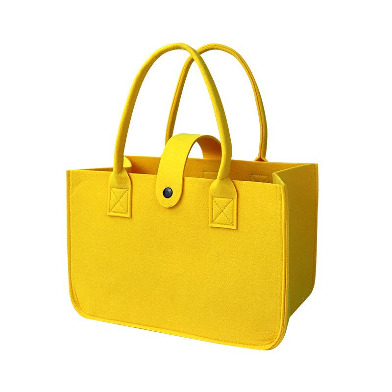 Personalized Cartoon Felt Tote Bag for Weddings & Birthdays with Buckle