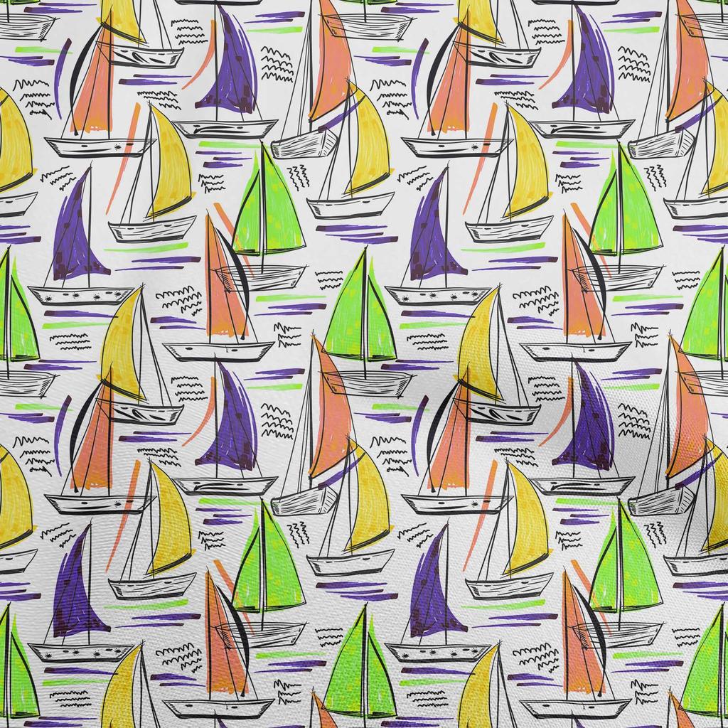 oneOone Cotton Flex Dark Peach Fabric Beach Boat Sewing Fabric By The Yard Printed Diy Clothing Sewing Supplies 40 Inch
