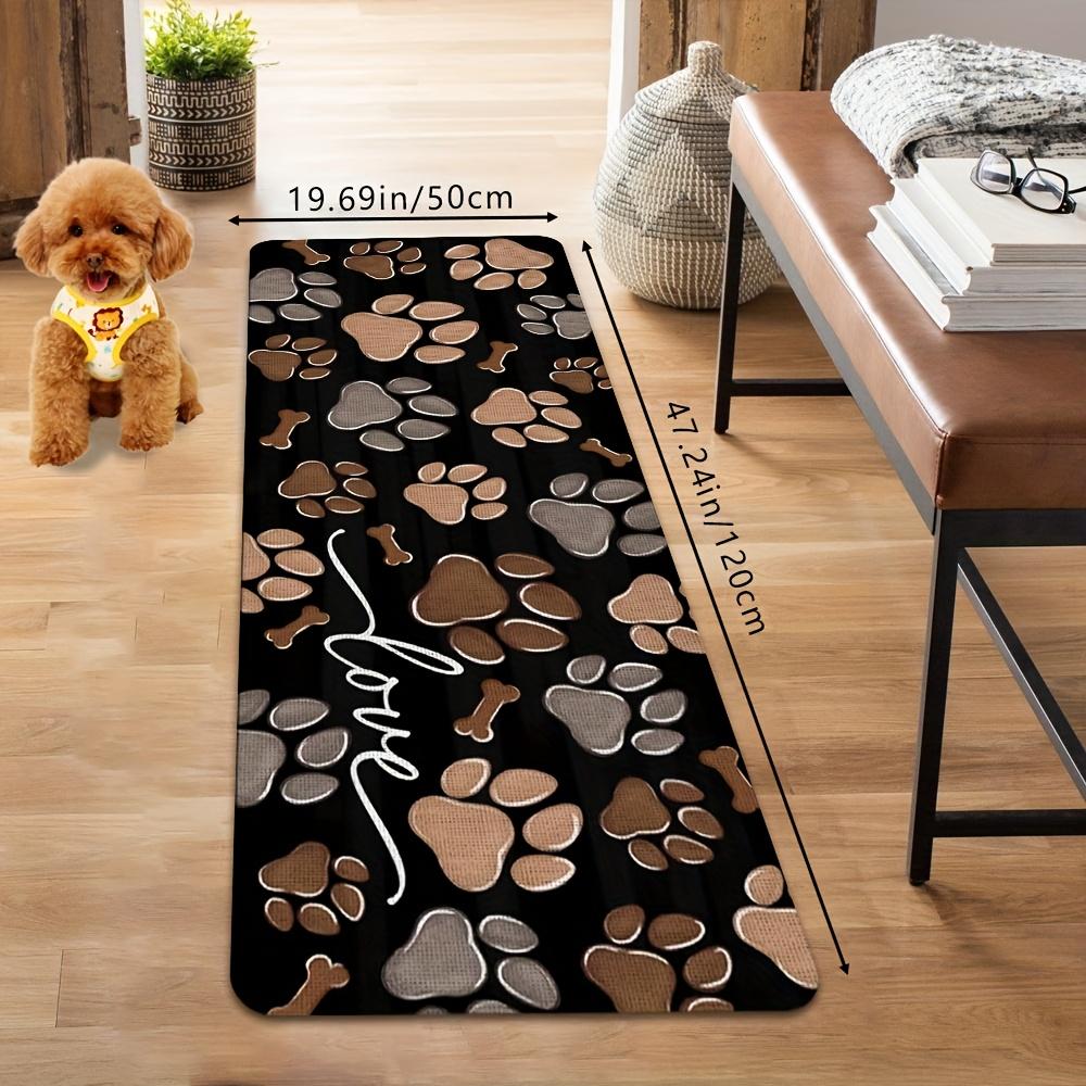 

VIKAMA Cartoon Cute Carpet Puppy Paw Print Doormat Welcome Mat Kitchen Rug Living Room Carpet Winter Rug For Bedroom Warm Home D 40X60CM (1.3X2FT