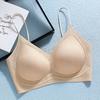 Summer ultra-thin jelly thin shoulder strap without steel ring breathable beauty vest type seamless bra cover gathering