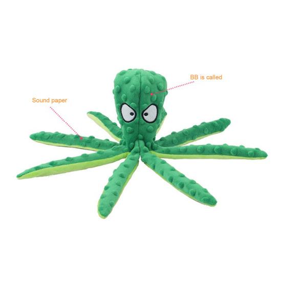 Plush Octopus Dog Chew Toy Small Medium Large Dog Cat Squeaky Stuffed Octopus Doll Indoor Outdoor Stress Relief Interactive Teething Toy Pet Supplies