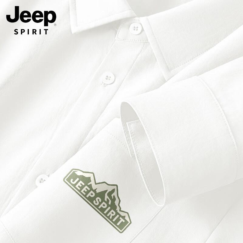 JEEP SPIRIT Men s Ice Silk Long-Sleeve Casual Shirt L