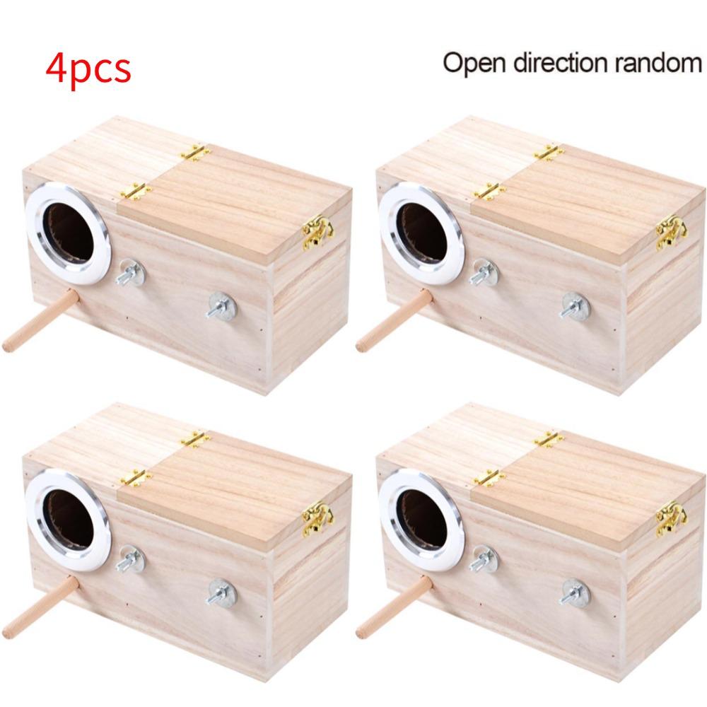 Bird Breeding Box Cage Nest For Parrot Nesting House Wooden Lovebirds Finch Wood Breeding Box For Lovebirds Parrot Mating Box