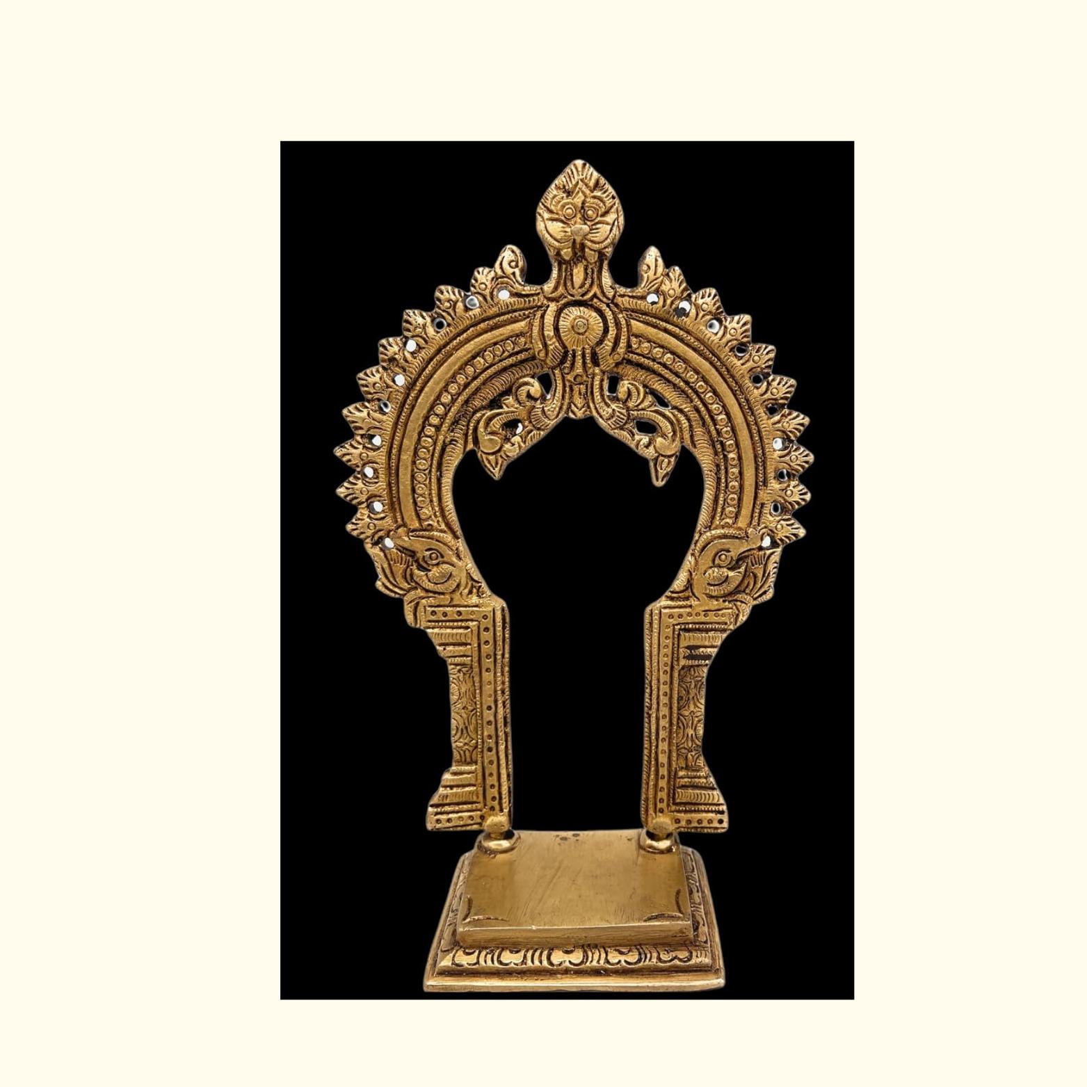 100% Чистая Латунь Прабхавали с Чоуки, Прабхавали, Пеетам Набор - Маленькие Идолы