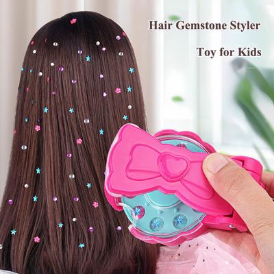 Nail Diamond Machiaj Flashing DIY Girl Hair Tool Autocolant Dressing Pretend Play Toy Girl Dressing Cadou de aniversare