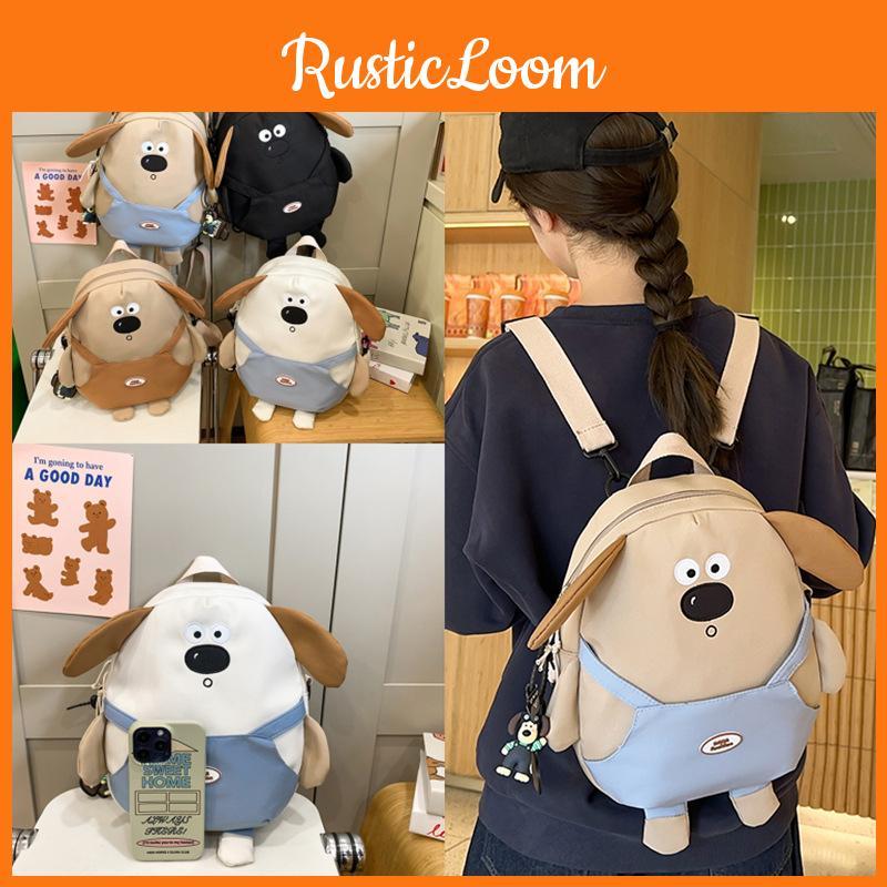 Animal Pattern Cute Dog Backpack For School With Breathable Air Cushion Shoulder Straps