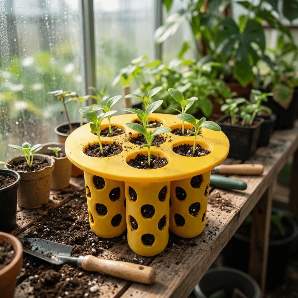 3D-gedruckter Gartensetzlingtopf Atmungsaktive Pflanzenkeimschale Samenstarterschale Gartenbedarf