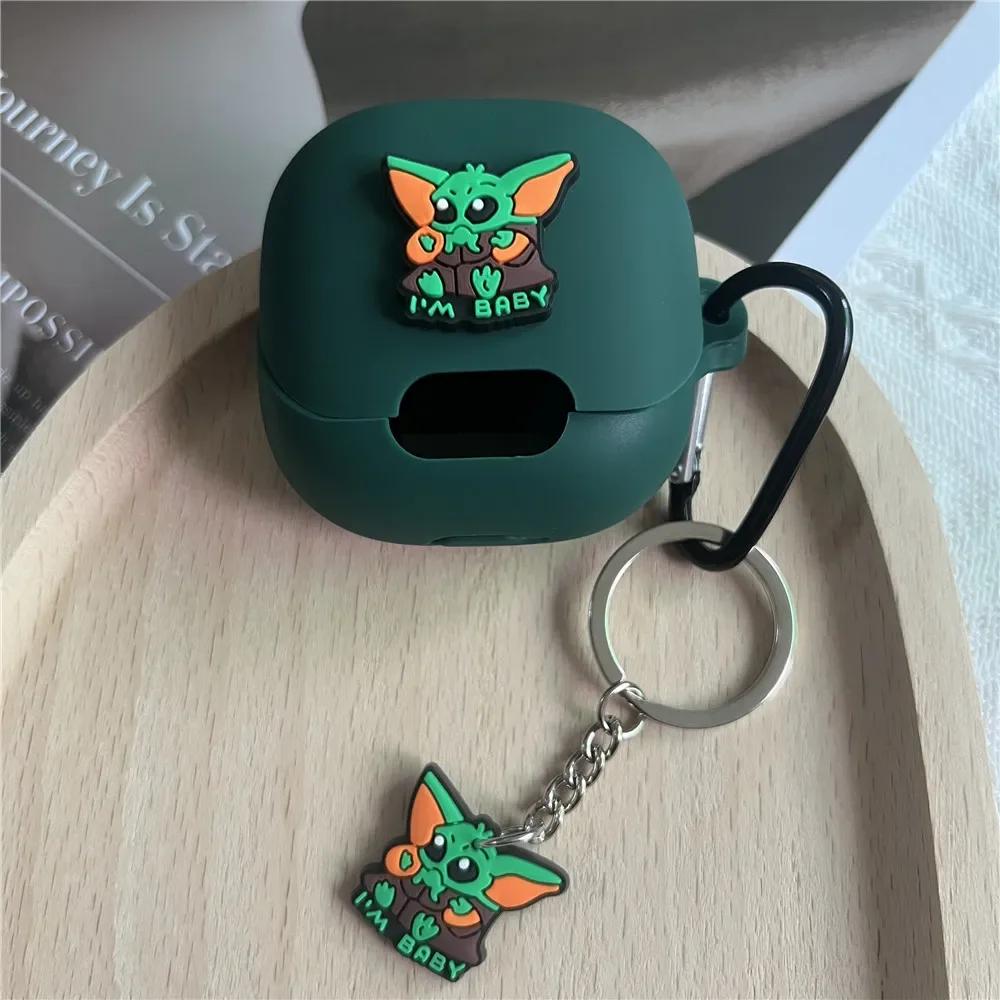 New For Anker Soundcore Liberty 4 NC Headphone Case Cartoon Silicone Blutooth Earbuds Charging Box Protective Shell With Keyring