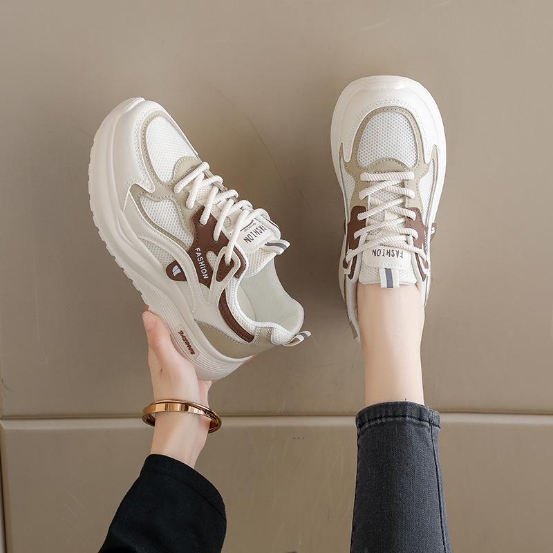 

Женские сетчатые дышащие кроссовки для бега Forrest Gump 2025 - Легкие, Амортизирующие, Повседневные спортивные, Осенняя коллекция Size 40 коричневый/бежевый