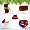 Reindeer Antlers For Cars, Christmas Reindeer Antlers Car Decoration Kit With Color LED Light, Car Decorations With Antlers, Red Nose, Tail, Bell,