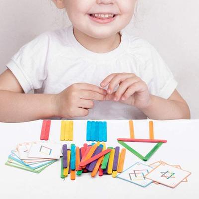 100 palitos de helado de madera con borde redondo para manualidades infantiles.