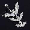 Punk Flying Bats Dangle Barbell Inel pentru buric Inel pentru buric Piercing pentru corp
