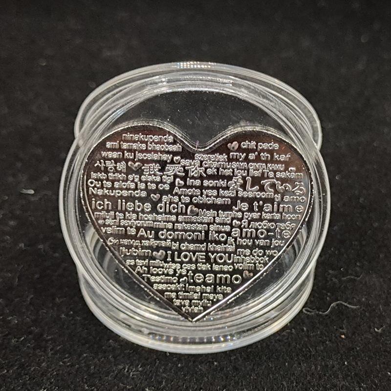 Hearty Heart-shaped Love Commemorative Coin Love Life Qixi Valentine's Day Confession Gift Gift Girlfriend Commemorative Medal