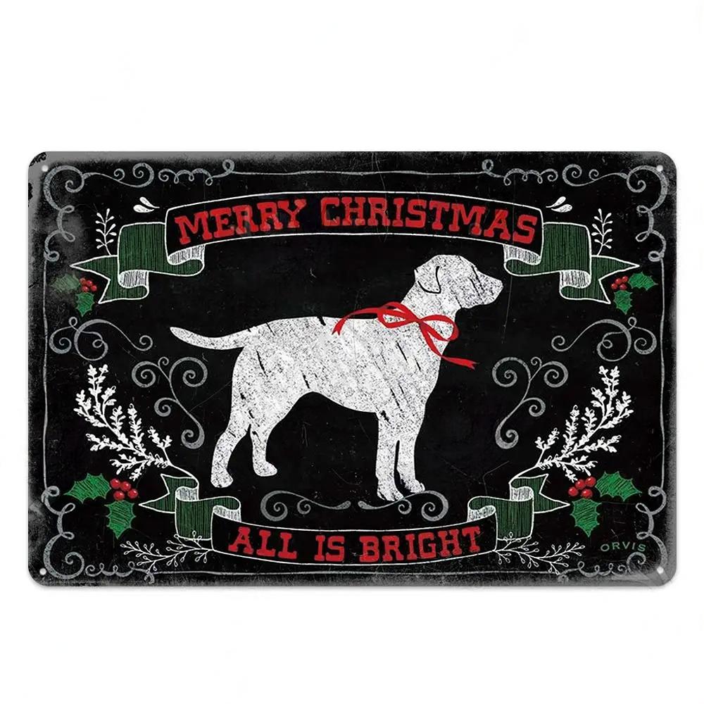 Vintage Tin Signs Merry Christmas Posters Decor Plaque Metal Plate Garden Wall Art Room Decoration New Years Gift