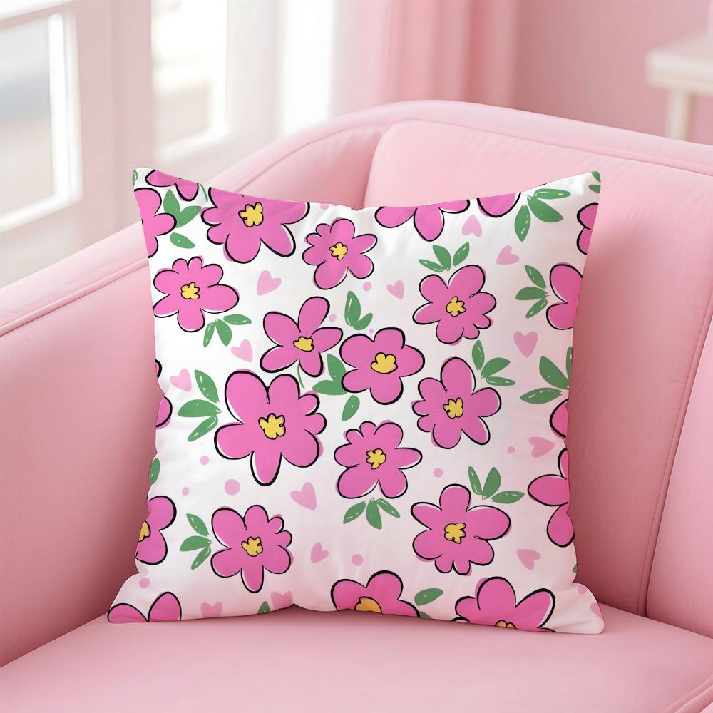 

Ssmall daisy Cushion Cover Pillowcase Short Plush Invisible zipper Room Sofa Cushion Cover 30X30cm