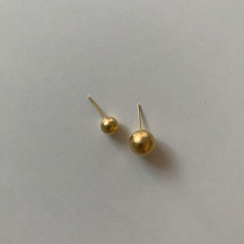 Modernlike 14K Gold-filled Silver Matte Ball Earrings