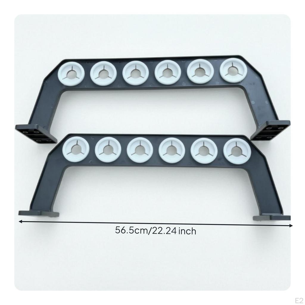 Fishing Rod Rack WallMounted Holder Horizontal for Anglers, Fishermen, Garage, Workshop