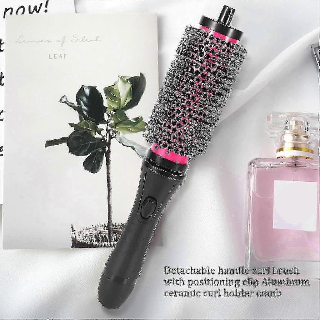 Set of 6 Hair Roller Brushes with Detachable Handle In 3 Sizes, Aluminum Ceramic Barrel & Positioning Clips for Effective Styling At Home