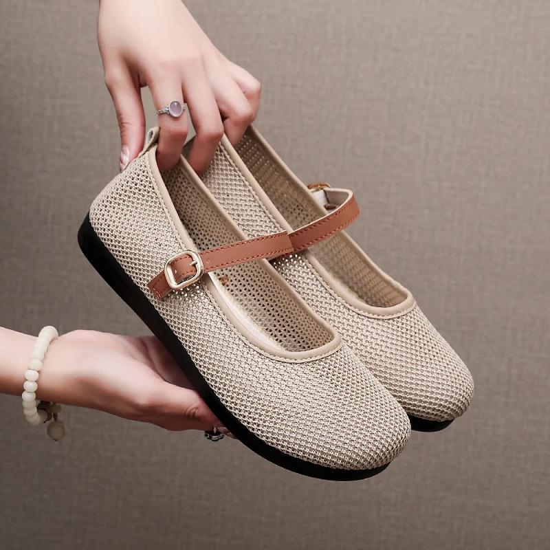 Customized New Old Beijing Cloth Shoes Breathable Women's Summer Versatile Casual Mesh Surface One Pedal Soft Sole Not Tired Feet