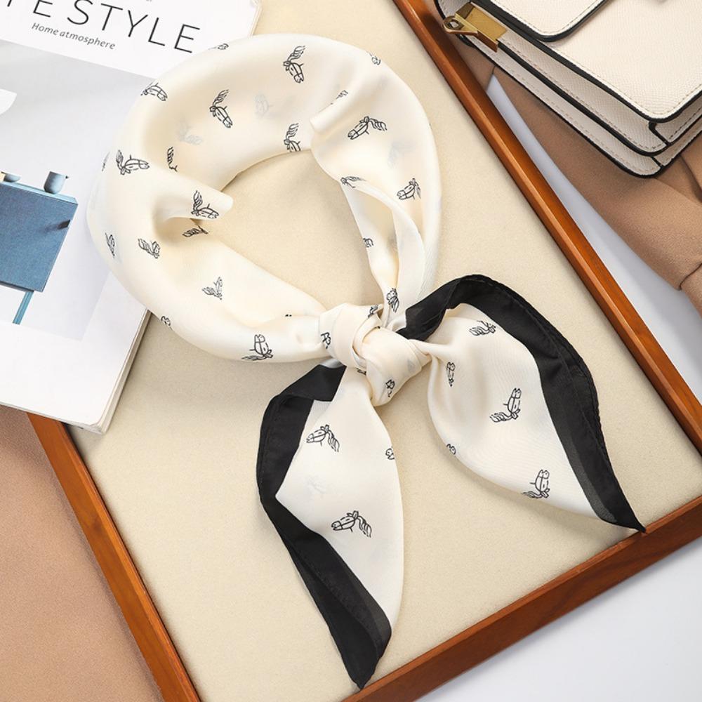 Square Hair Scarf Double Sides Neckerchief Fashion Silk Scarf  Gift