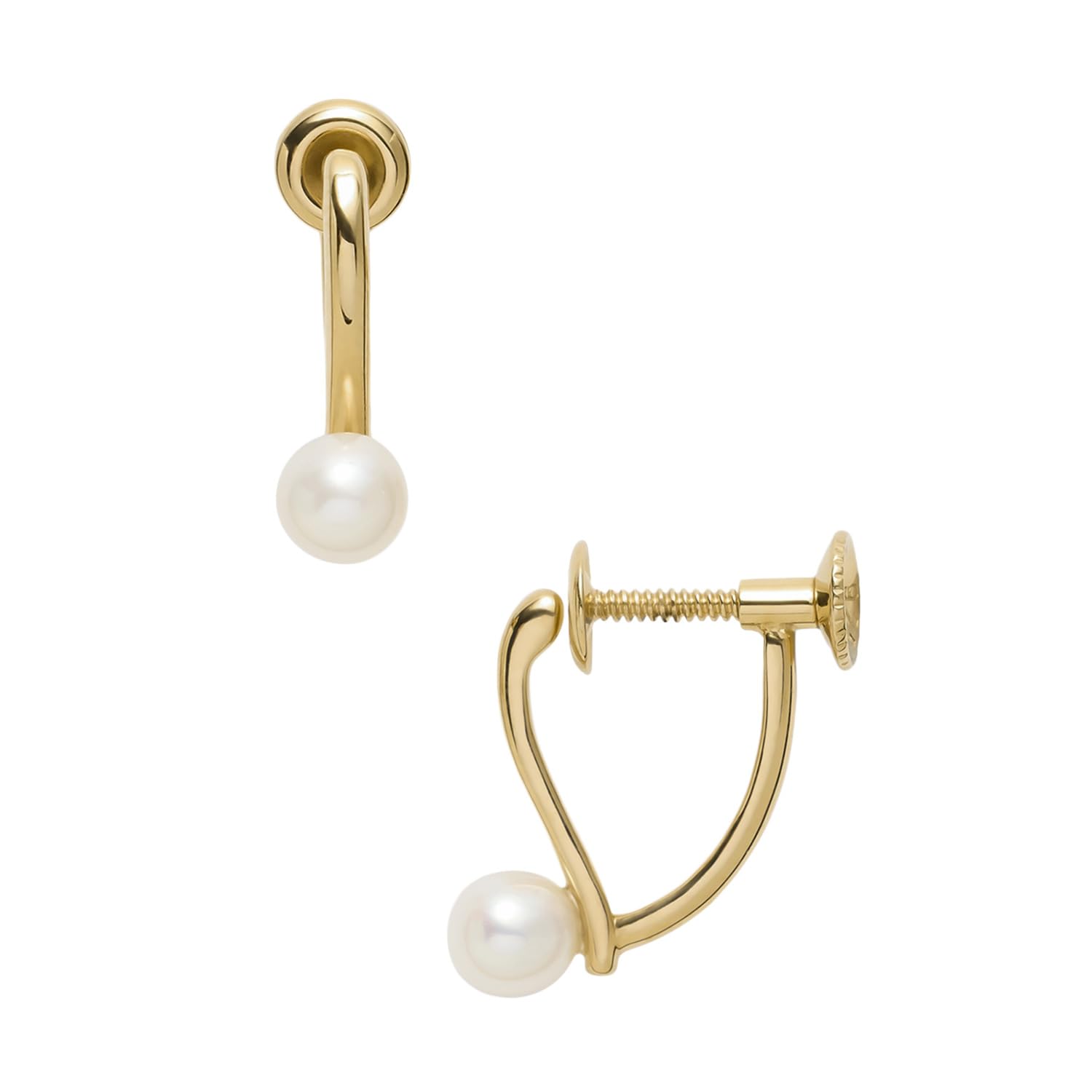 

Gold pearl earrings 3024411301508999 [NOJESS] - белый