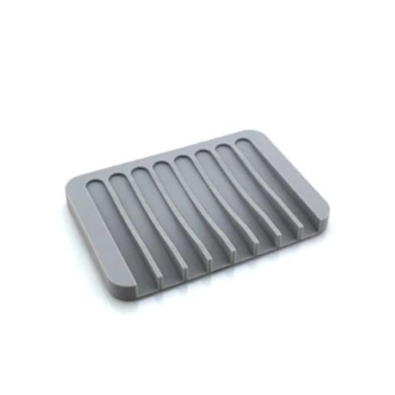 5pcs/set Free Punch Soap Box Silicone Draining Soap Holder Creative Kitchen Bathroom Countertop Non-slip Shelf