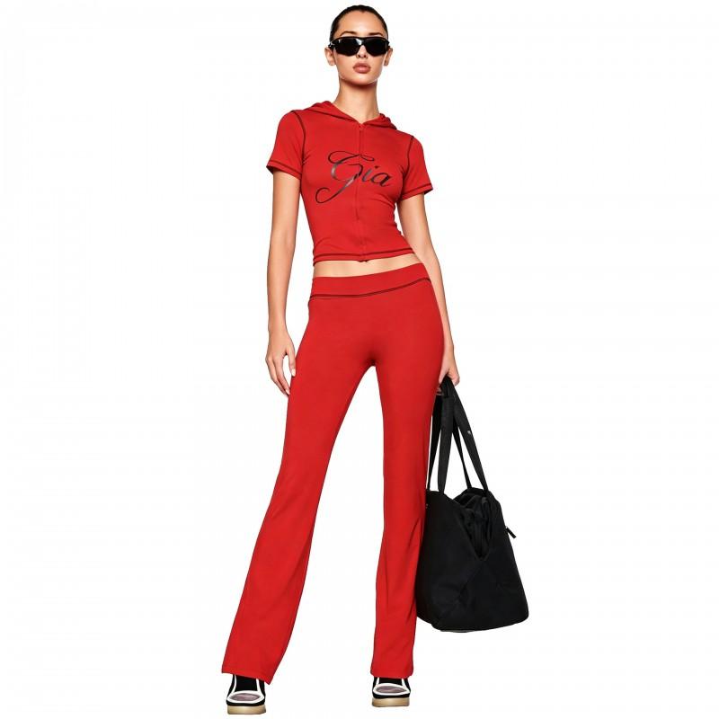 Womens Street Style Printed Short Sleeve Hooded Tracksuit Set Casual Sportswear