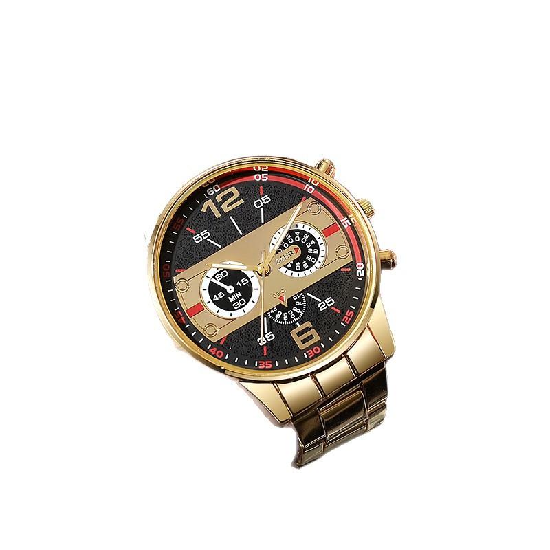 Steel Belt Watch Men'S Fashion Business Quartz Pointer Watch Personality Versatile Hand