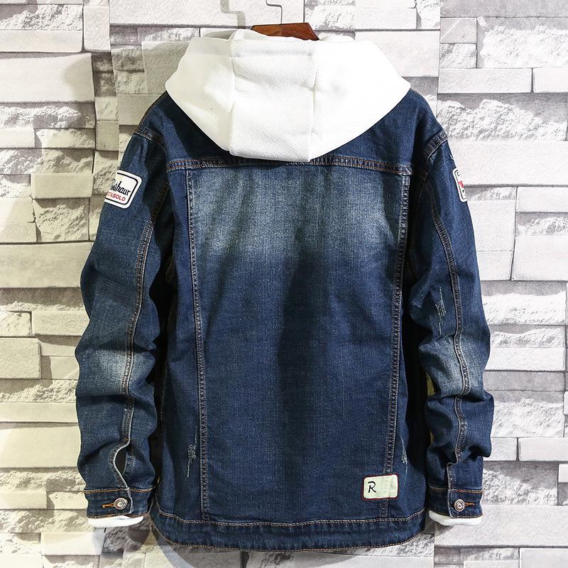 2025 Men's Retro Korean Style Denim Jacket: Printed Spring/Autumn Trendy Coat