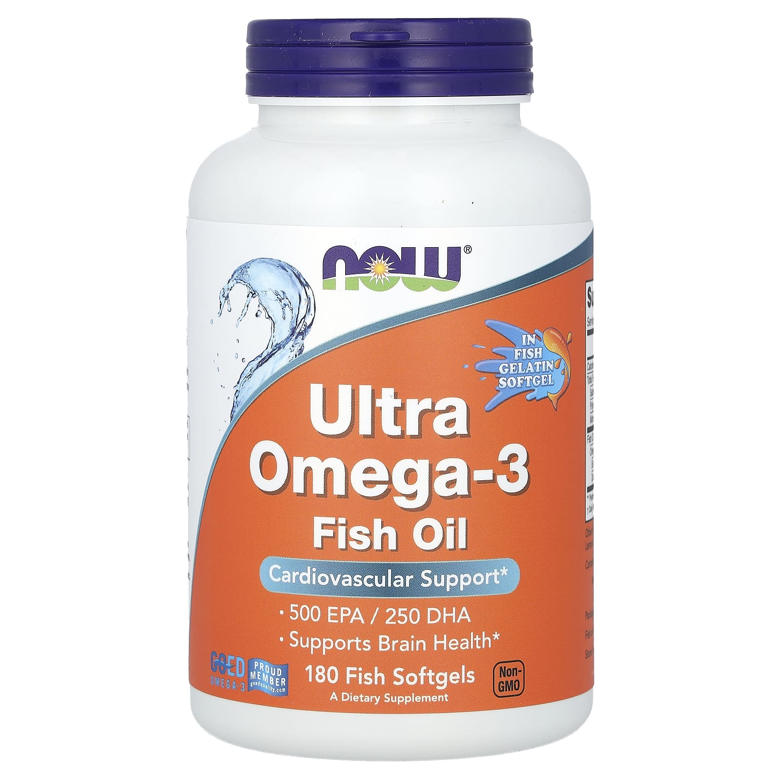 

Ultra Omega 3, 500 Epa/250 Dha, Fish Softgels 180 Tablets