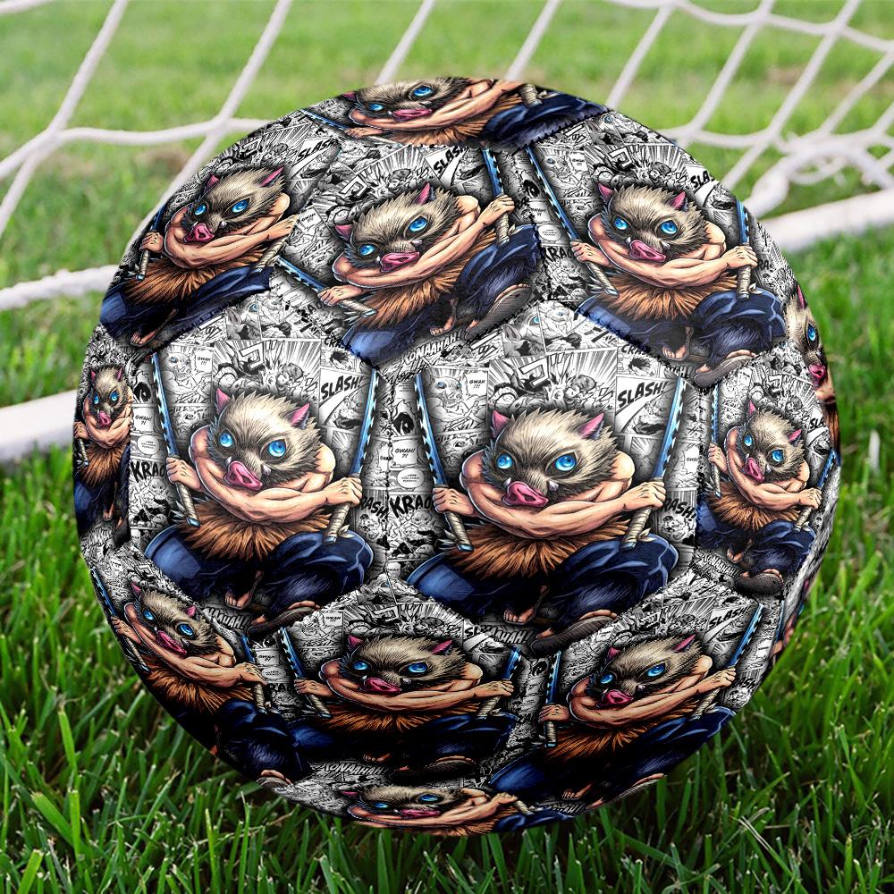 Pallone da Calcio Dimensione 5 con Stampa Demon Slayer, Pallone da Calcio Standard per Partite Sportive e Allenamenti di Squadra, Regalo Ideale per i Fan del Calcio